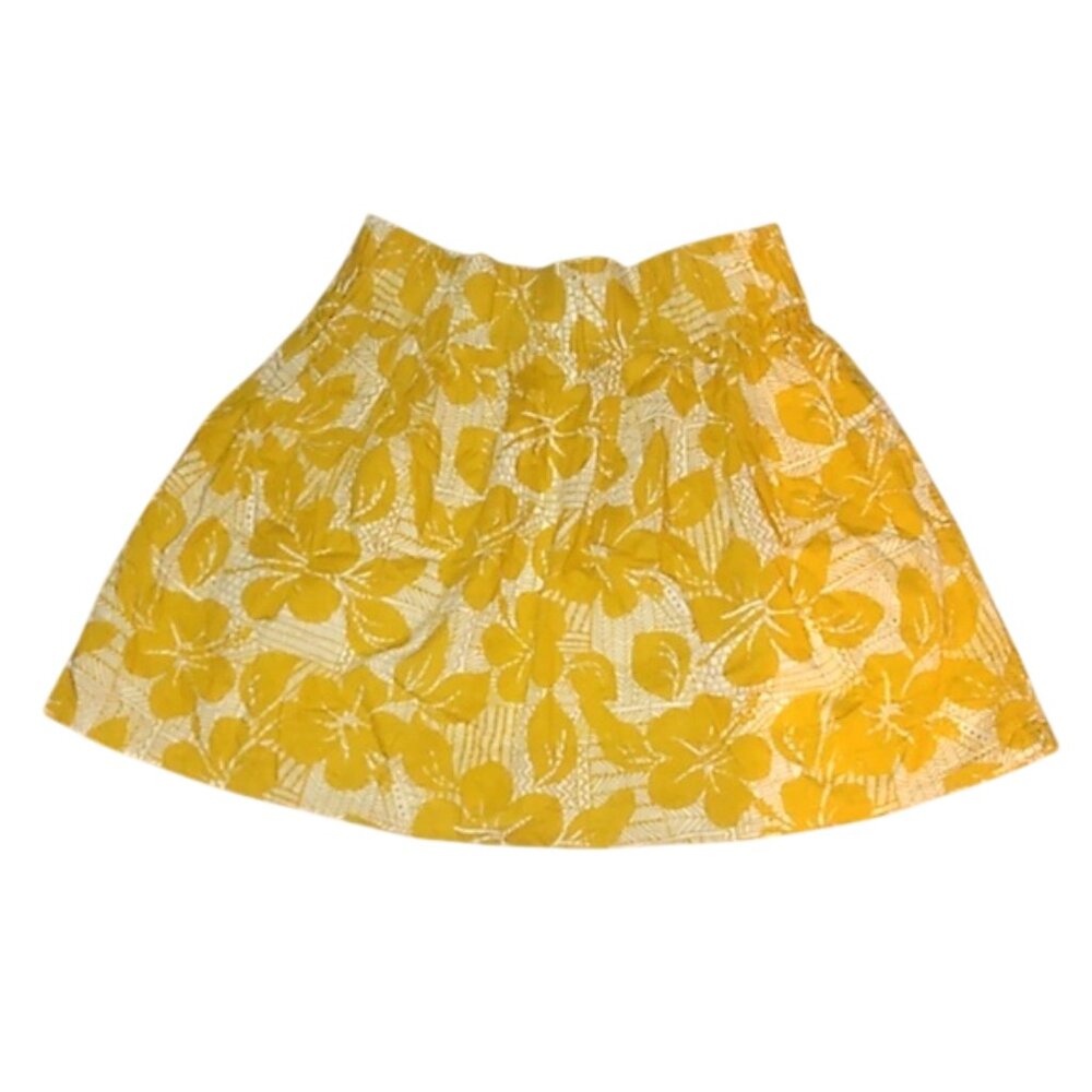 TWENTY ONE, FLORAL SKIRT, COLOR: YELLOW, WHITE, SIZE: M